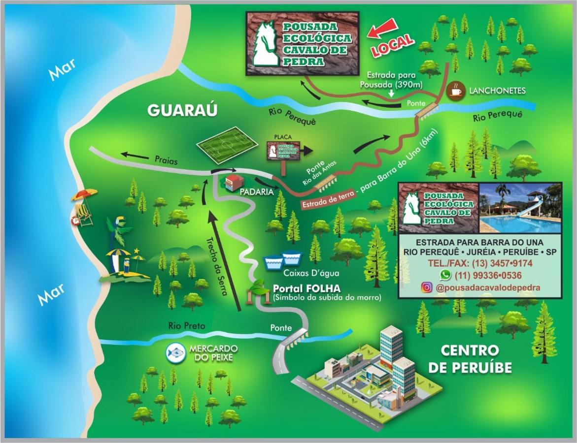 Pousada Ecologica Cavalo De Pedra Peruíbe Eksteriør billede